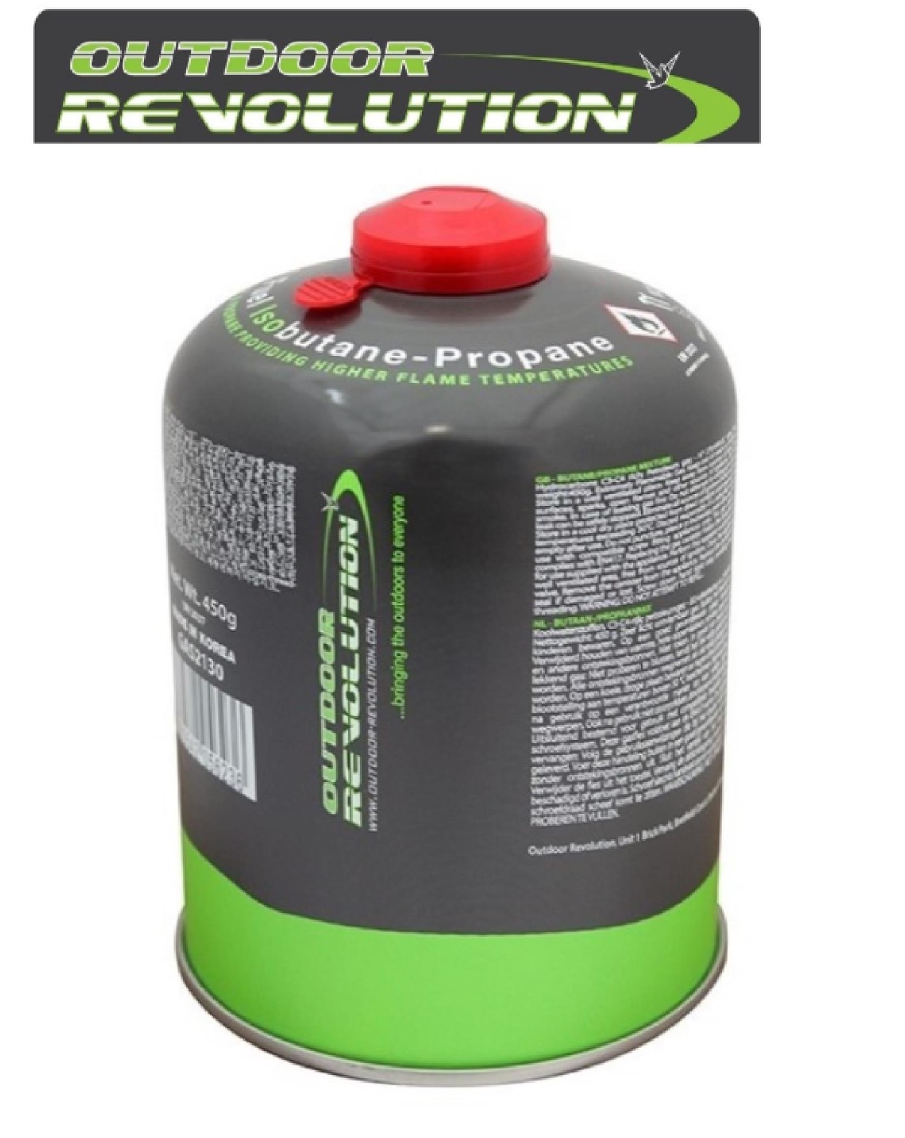 Outdoor Revolution Butane Propane Mix 450g Gas Cartridge Canister GAS2130