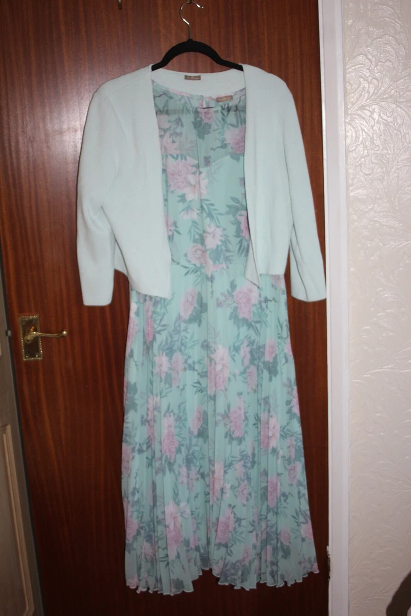 Light pink clearance dress with cardigan