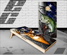 Bass Deer American Blades Cornhole Boards Bean Bag Toss Game