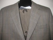 CHAPS RALPH LAUREN black wool glen plaid sport coat blazer jacket 41R