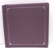 CREATIVE MEMORIES 12"x12" Purple Plum Strap Album Old Style Silver Trim Retired