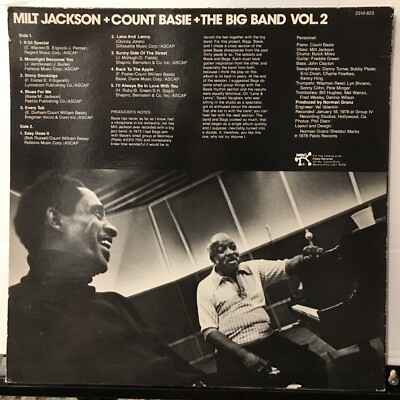 Milt Jackson + Count Basie + The Big Band LP 1978 Pablo – 2310 823
