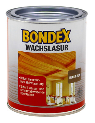 Bondex Wachslasur hellbraun 0,75L innen Möbel Tür