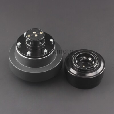 Steering Wheel Hub + Quick Release Kit – For BMW E46 320i 325i 328i M3 1999-2006, Black Aluminum