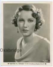 Fay Wray Doctor X 1932 Horror Film First National Original Portrait Photo J5583