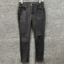 Lee Riders Mid Rise Skinny Jeans Womens Size 8L Black Denim Cotton Stretch