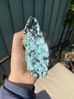 Unglaublicher Druzy XXL Chrysokoll Pseudomorpher Kristall mit Malachit Präparat
