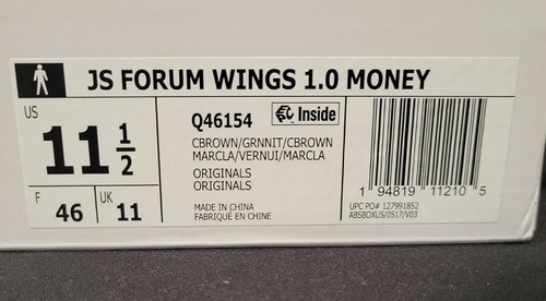 Adidas Jeremy Scott Forum Wings 1.0 Money Uomo 11.5 - NUOVE - Foto 9 di 9