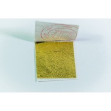 Hoja dorada de hoja de oro puro real genuino de 100 piezas para obras de arte, spa, comida
