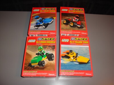 Lego Race 1-4 Japan Kabaya Set NewVintage Shark  Scorpion  Crocodile Tiger Car