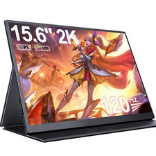 UPERFECT 15.6" Portable Monitor 2K 120Hz 2560 1440 USB C For Switch Xbox PS 4 5