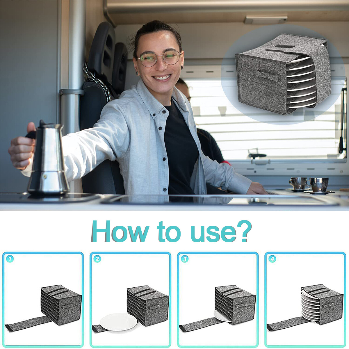 Caravan Plate Holder Tableware Storage Bag For Motorhome Campervan Boat Cupboard eBay