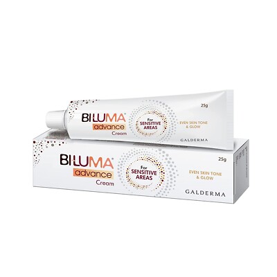 Biluma Advance Sensitive areas brightening cream for even skin tone & Glow 25 gm