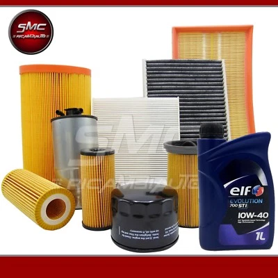 MISTI KIT TAGLIANDO RENAULT CLIO II 1.2 58CV 43KW DAL 09/1998 + 4LT OLIO ELF 10W40