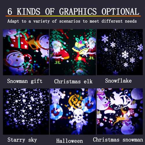 Christmas Lights Projector LED Laser Landscape Xmas Move Lamp Gift RO - Picture 8 of 8
