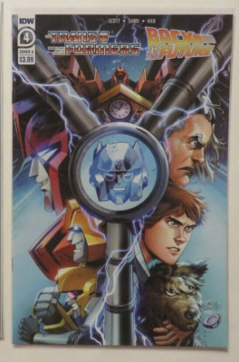 TRANSFORMERS/BACK TO THE FUTURE #4 (JUAN SAMU VARIANT) COMIC BOOK COVER A NEW!!