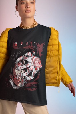 Anime Hellsing Shirt Alucard Black T Shirt Size S - 5XL