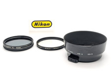  N MINT   Nikon HS-6 Metal Lens Hood for Ai 50/2 w/ L39  PL Filter from Japan