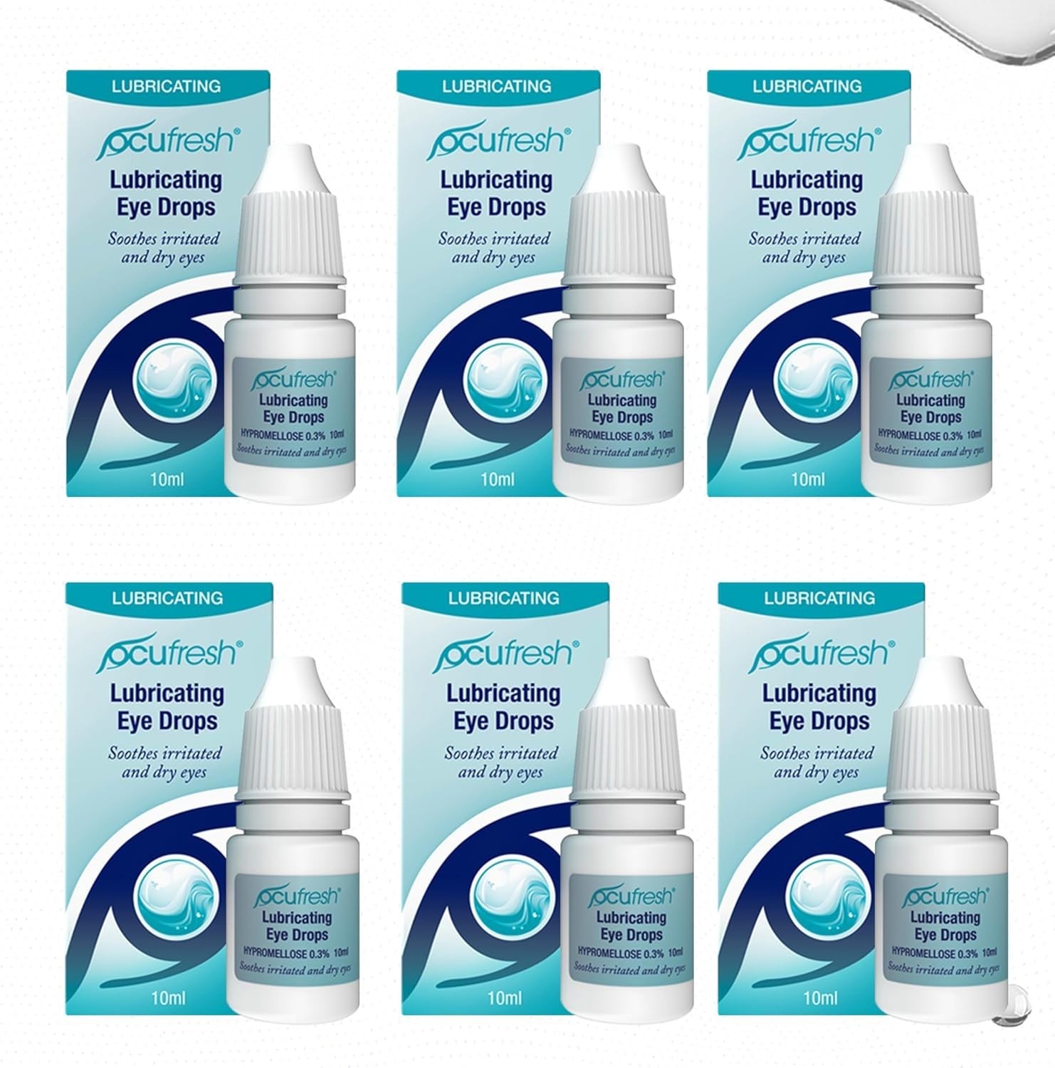 Ocufresh Hypromellose 0.3% Dry Eyes Drops 10ml ( 6 Bottles )