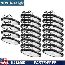 20Pcs 200W UFO Led High Bay Light Commercial Industrial Warehouse Gym Shop Light