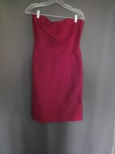 Ann Taylor Red Silk Strapless Dress