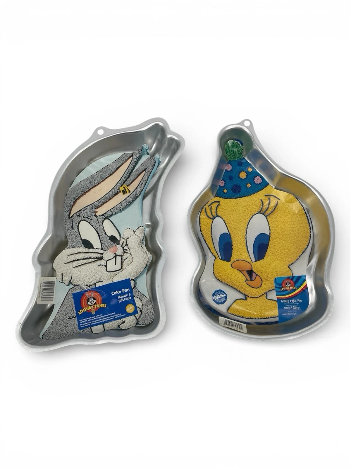 Wilton Looney Tunes Birthday Cake Pan Set Bugs Bunny Tweety Bird Aluminum NEW
