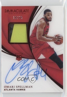 2018-19 Panini Immaculate Red 15/25 Omari Spellman RPA Rookie Patch Auto RC 1i9m