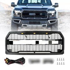 For 2015 2016 2017 Ford F150 F-150 Grill Raptor Style Front Grille Bumper Black
