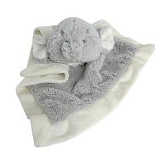 Baby Ganz Collection Elephant Lovey Baby Security Blanket 13"x13" Gray  White