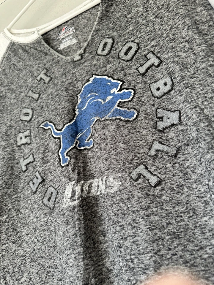 Женская футболка с коротким рукавом Detroit Lions футбол серый размер XL - Изображение 2 из 4