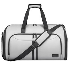 Convertible Garment Bag with Shoe Compartment, 2 in 1 Carry on Garment Gray