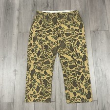 Duck Hunter Camo Pants Sz 36  Vtg 70s Hunting All Cotton Camouflage Military USA