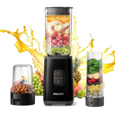 Philips HR2603/90 Mini Blender Mixer Grinder | Smoothie Maker | 350W 3-Jar 220V