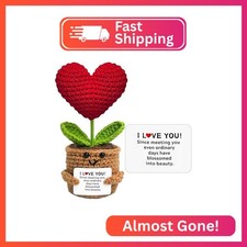 Gift for Her Wife Girlfriend, I Love You Positive Crochet Flower, Anniversary Bi