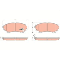 Bremsbelagsatz Scheibenbremse TRW GDB3403 Cotec FüR Ford Mazda Ford Usa