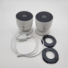 Google Nest Cam Indoor/Outdoor Surveillance Camera, Snow, Pack of 2