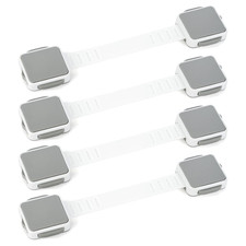 Child Safety Cabinet Locks 4 Pack, No-Drill Drawer, Fridge, Toilet