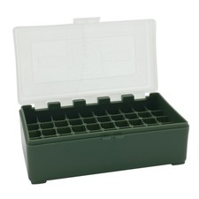 Patronenbox Munitionsbox mit Klappdeckel f&uuml;r Kaliber .357 Mag .38 Sp 50 St&uuml;ck