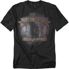 Bon Jovi New Jersey T-Shirt S-5XL, Black