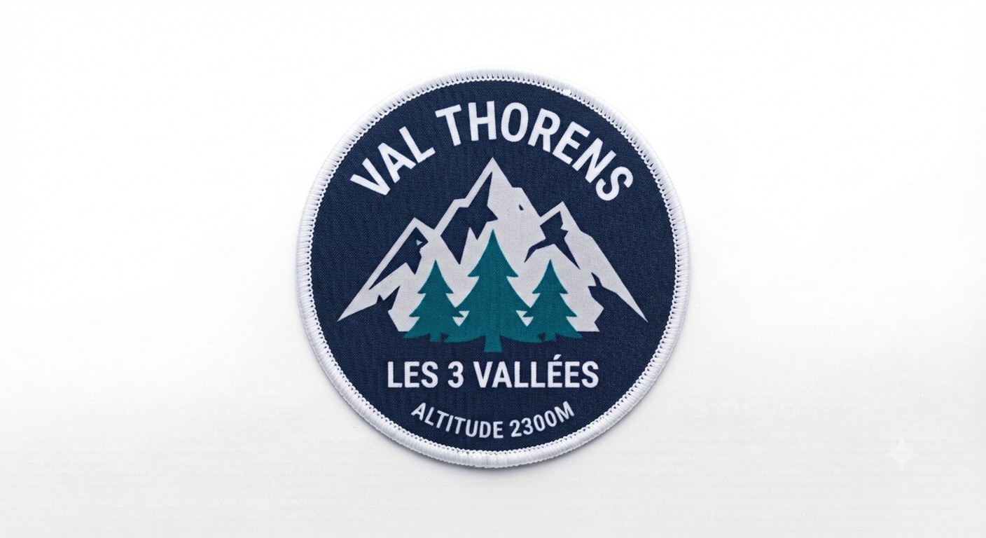 T-shirt Val Thorens Francia con toppa distintivo