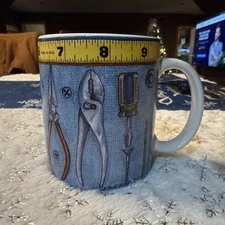 Vintage Measure Twice Tools Coffee Mug Lang and Wise Collector Mug 1999