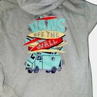 VANS Unisex Kids L Gray Full Zip Hoodie Very Cool Graphic Logo On Back — photo 2