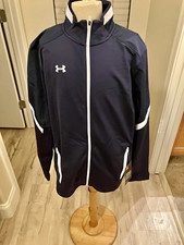NWT - Under Armour Loose Fit Full-Zip Jacket w/ Pockets Blue/White 1270482 Women