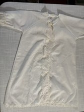 Vintage baby gown with buttons and lace