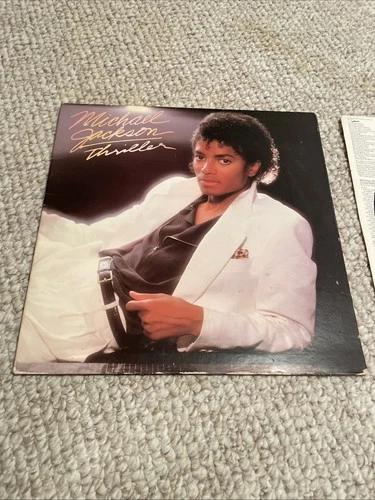 MICHAEL JACKSON THRILLER - RARE BACK COVER ERROR VINYL RECORD 1st PRESS