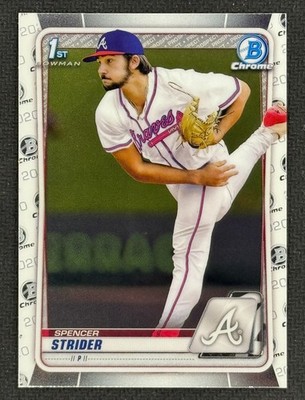Spencer Strider 2020 Bowman Draft Chrome #BD-20 1st Bowman (RC)