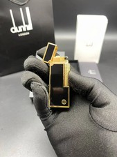Dunhill Black Lacquered Gold Cigarette Rollagas Lighter NEW IN BOX