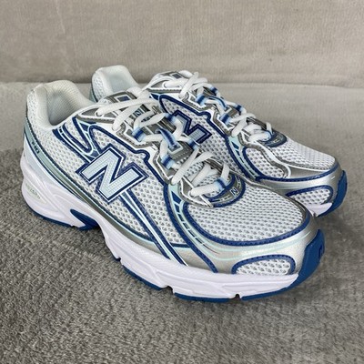 New Balance 740 Kids 7 Womens 8.5 White Blue Silver Running Shoes GR740LB