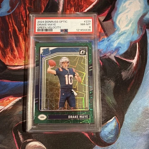 2024 PANINI DONRUSS OPTIC GREEN VELOCITY #229 DRAKE MAYE PSA 8