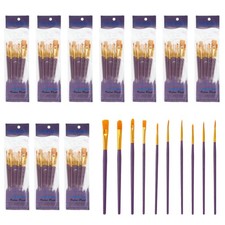 Paint Brushes Set, 100Pcs Acrylic Paint Brush for Watercolor, Purple